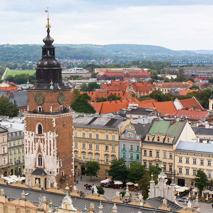 widok na Rynek w Krakowie, umawianie wizyty u androloga w Krakowie