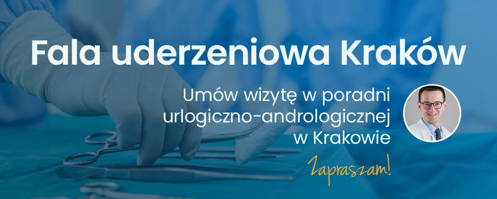 baner z napisem leczenie zaburzeń erekcji falą uderzeniową